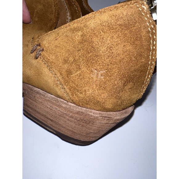 Frye Carson Shootie Ankle Bootie Womens Sz 7M brown Suede Leather Western Boho - Picture 10 of 11